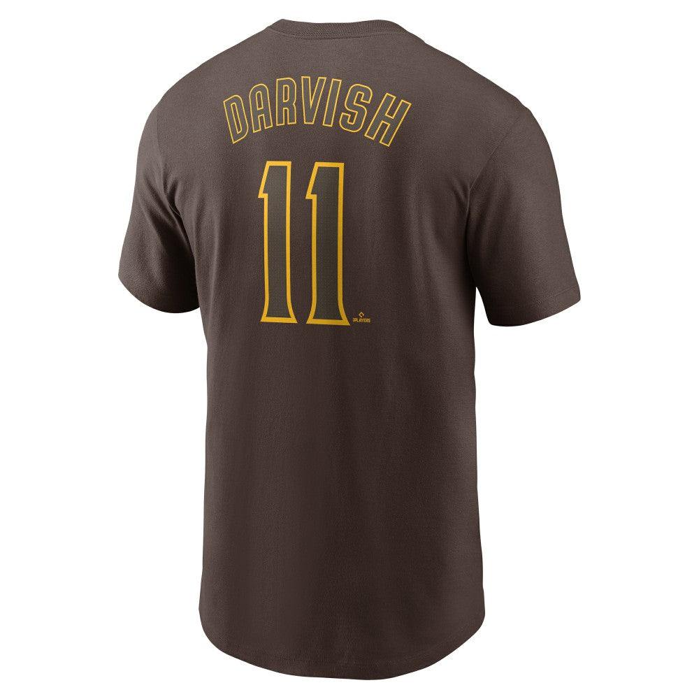 Yu Darvish San Diego Padres Nike Fuse Name & Number T-Shirt - Brown T-shirts
