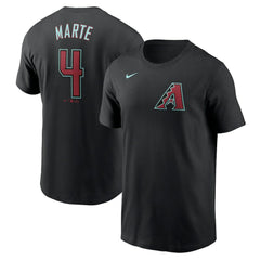 Ketel Marte Arizona Diamondbacks Nike Fuse Name & Number T-Shirt - Black T-shirts
