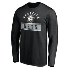 Brooklyn Nets Team Arch Knockout Long Sleeve T-Shirt Black