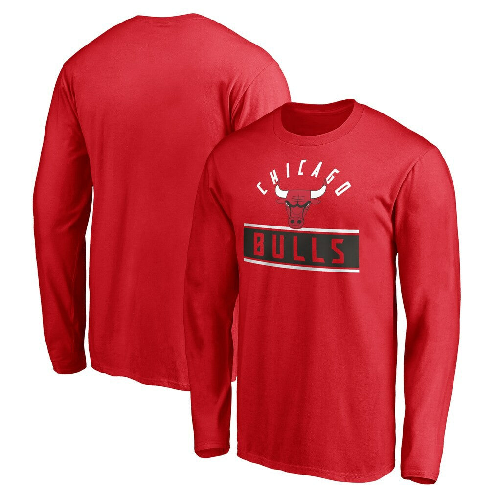Chicago Bulls Team Arch Knockout Long Sleeve T-Shirt Red