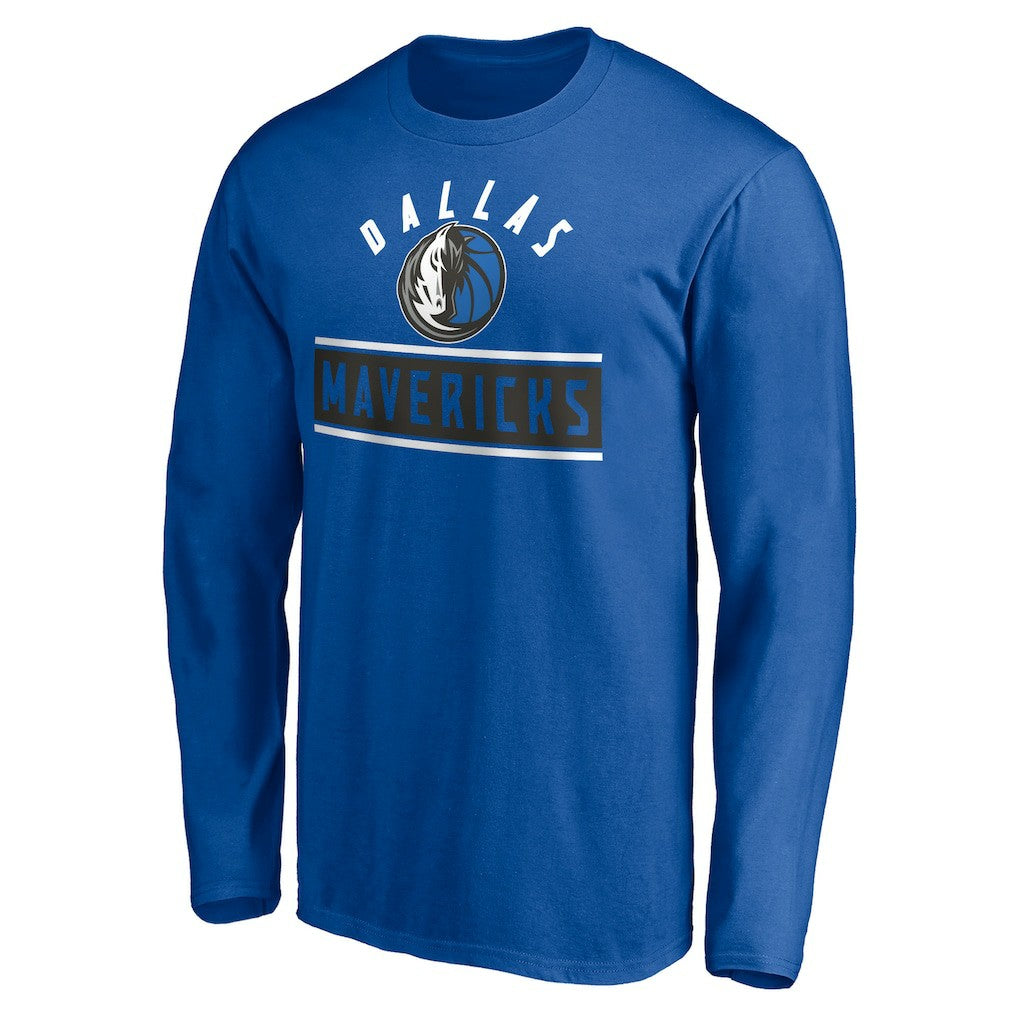 Dallas Mavericks Team Arch Knockout Long Sleeve T-Shirt Blue