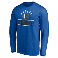 Dallas Mavericks Team Arch Knockout Long Sleeve T-Shirt Blue