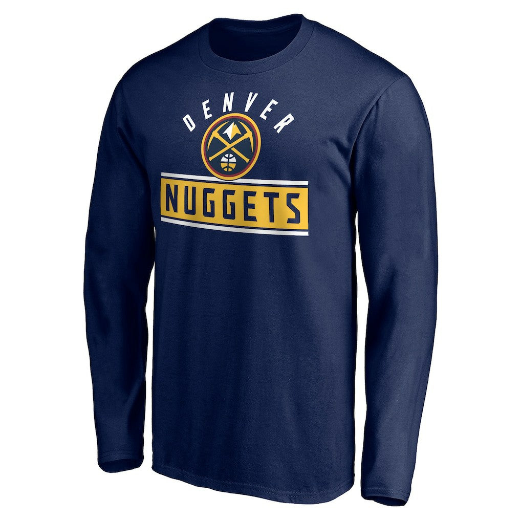 Denver Nuggets Team Arch Knockout Long Sleeve T-Shirt Navy