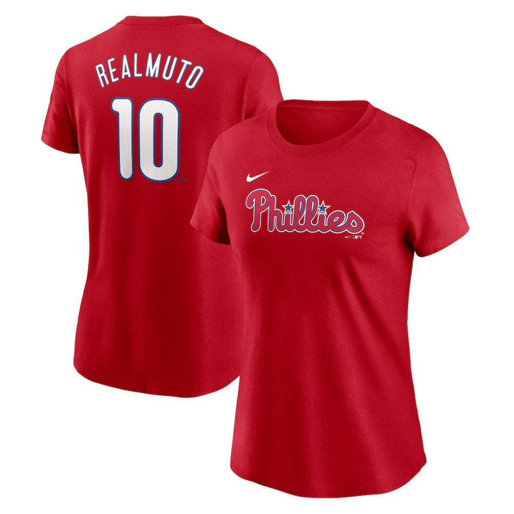 J.T. Realmuto Philadelphia Phillies Nike Women's Cooperstown Collection Fuse Name & Number T-Shirt - Red T-shirts