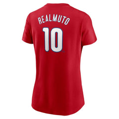 J.T. Realmuto Philadelphia Phillies Nike Women's Cooperstown Collection Fuse Name & Number T-Shirt - Red T-shirts