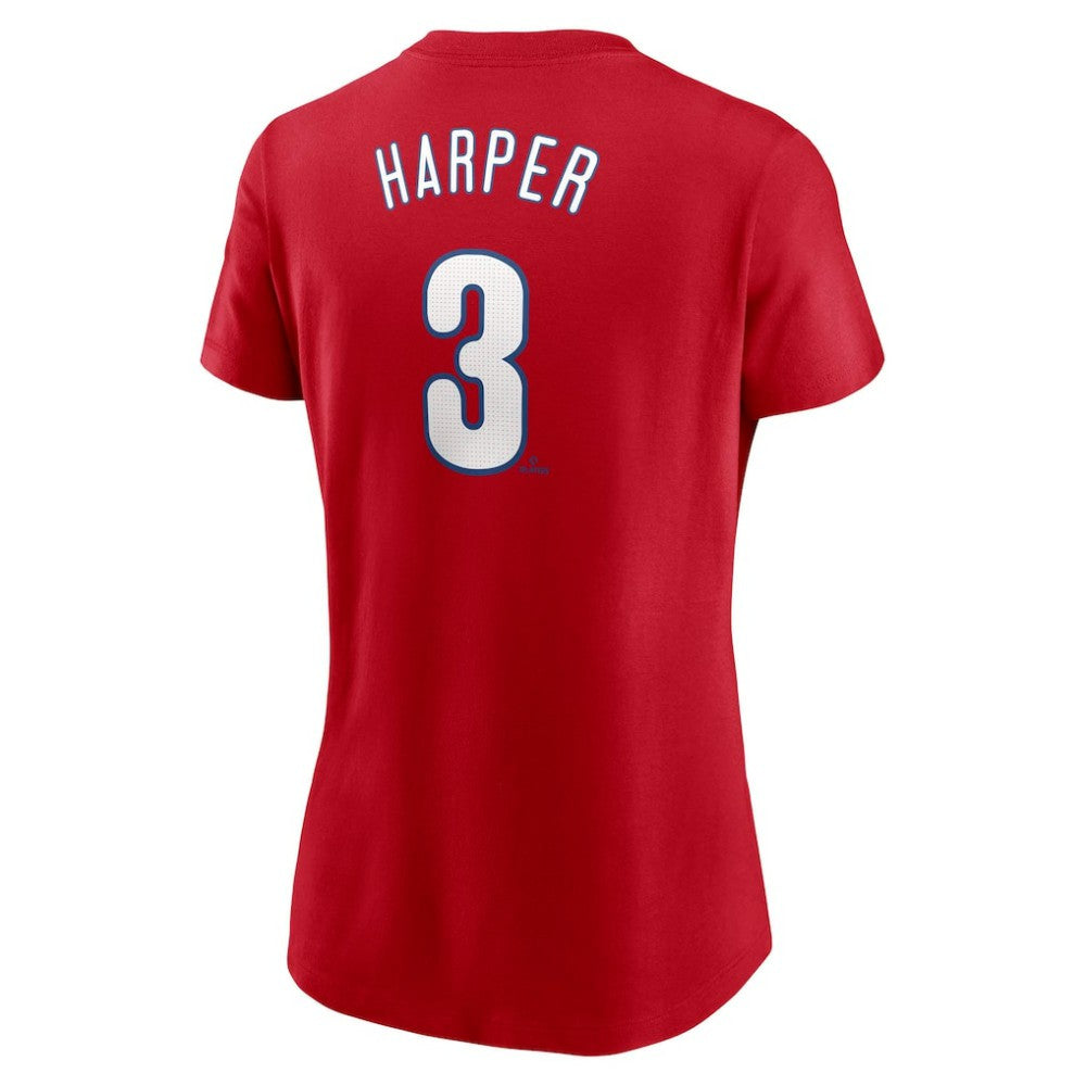 Bryce Harper Philadelphia Phillies Nike Women's Cooperstown Collection Fuse Name & Number T-Shirt - Red T-shirts