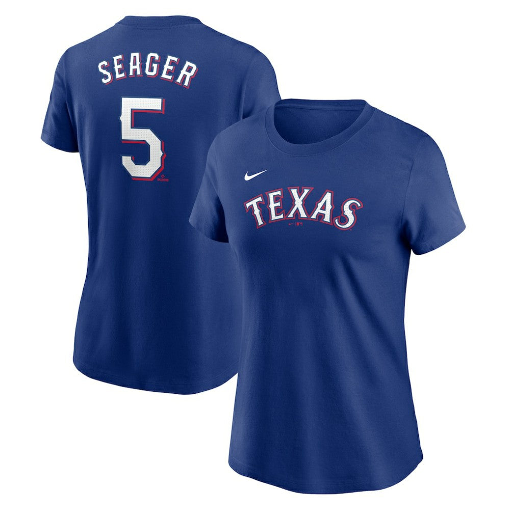 Corey Seager Texas Rangers Nike Women's Cooperstown Collection Fuse Name & Number T-Shirt - Royal T-shirts