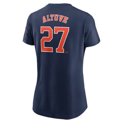 Jose Altuve Houston Astros Nike Women's Cooperstown Collection Fuse Name & Number T-Shirt - Navy T-shirts