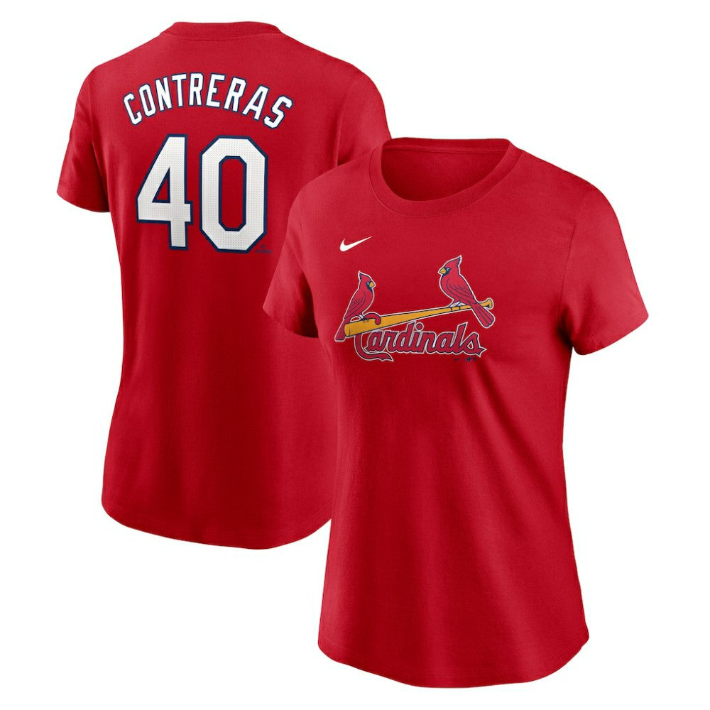 Willson Contreras St. Louis Cardinals Nike Women's Cooperstown Collection Fuse Name & Number T-Shirt - Red T-shirts