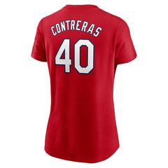 Willson Contreras St. Louis Cardinals Nike Women's Cooperstown Collection Fuse Name & Number T-Shirt - Red T-shirts