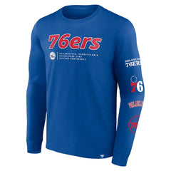 Philadelphia 76ers Baseline Long Sleeve T-Shirt Royal