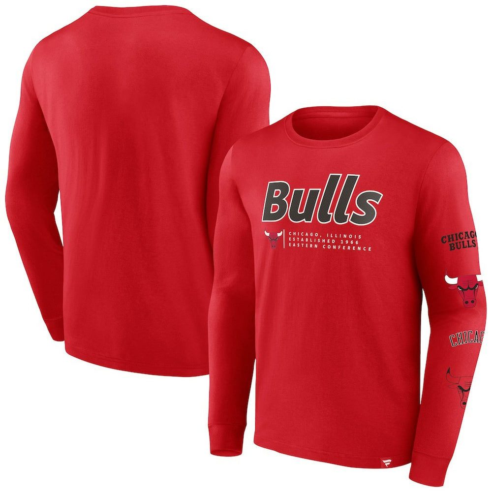 Chicago Bulls Baseline Long Sleeve T-Shirt Red