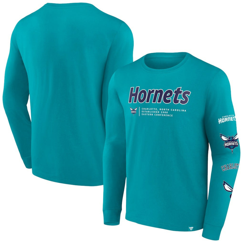 Charlotte Hornets Baseline Long Sleeve T-Shirt Teal