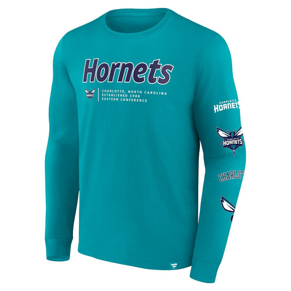 Charlotte Hornets Baseline Long Sleeve T-Shirt Teal
