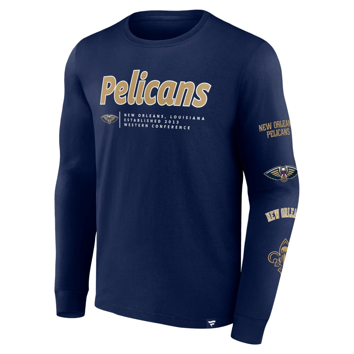 New Orleans Pelicans Baseline Long Sleeve T-Shirt Navy