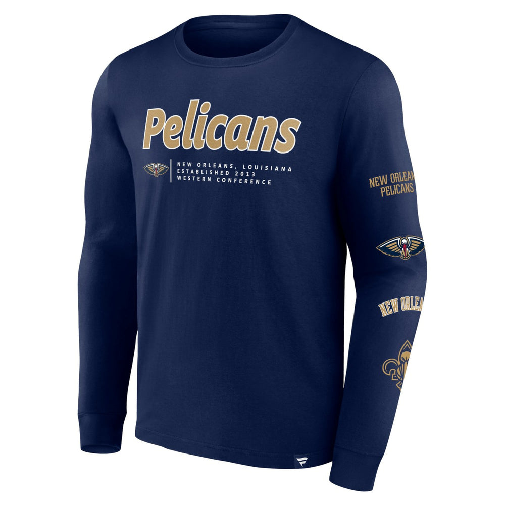 New Orleans Pelicans Baseline Long Sleeve T-Shirt Navy