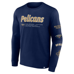 New Orleans Pelicans Baseline Long Sleeve T-Shirt Navy