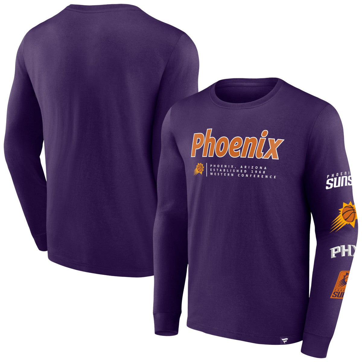Phoenix Suns Baseline Long Sleeve T-Shirt Purple