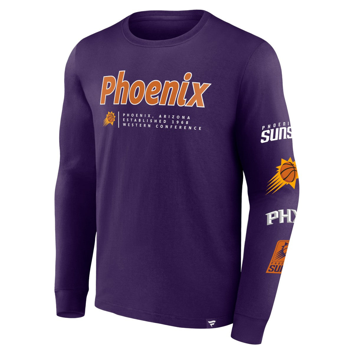 Phoenix Suns Baseline Long Sleeve T-Shirt Purple
