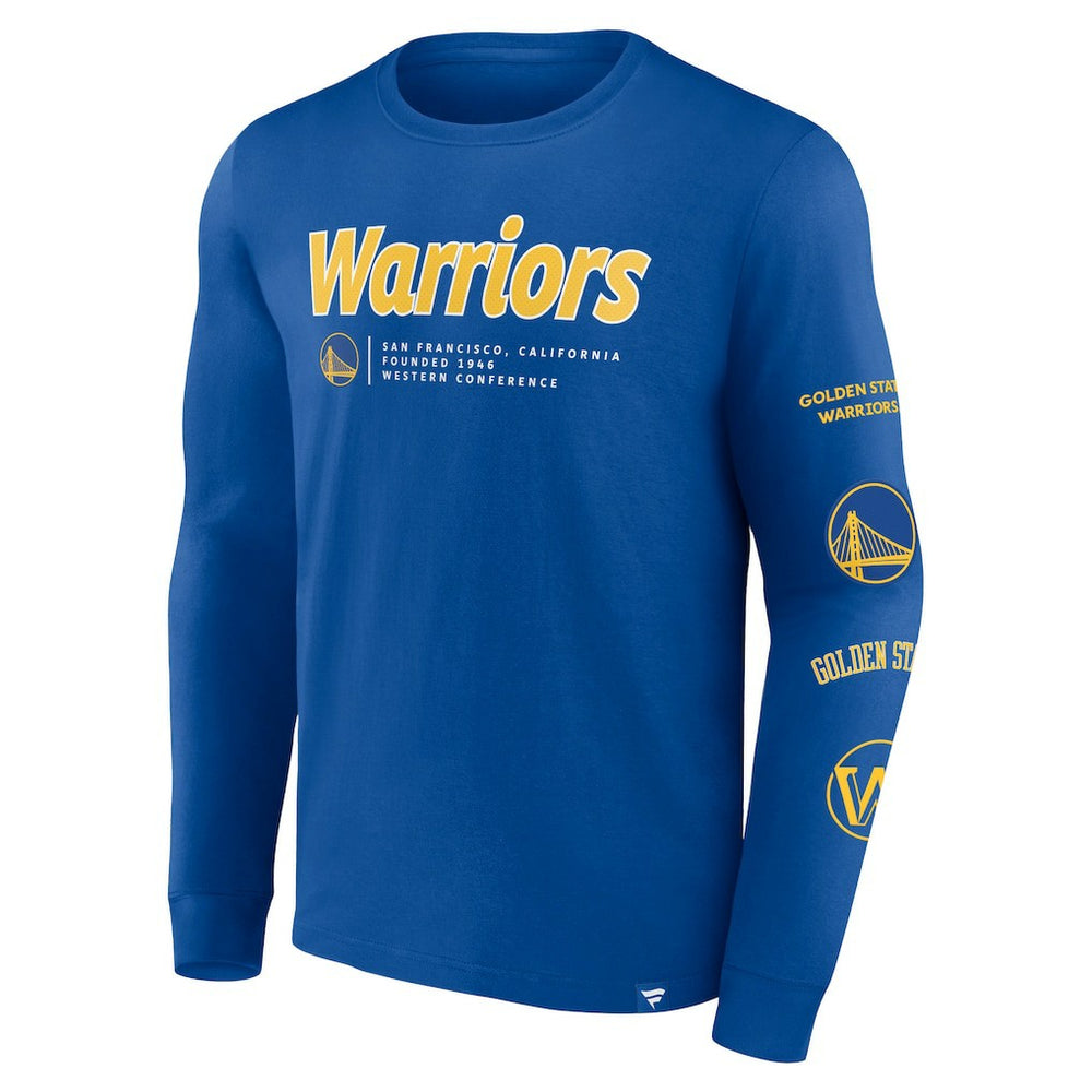 Golden State Warriors Baseline Long Sleeve T-Shirt Royal