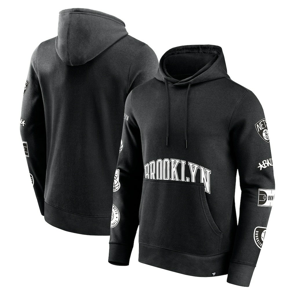 Brooklyn Nets Home Court Pullover Hoodie Black