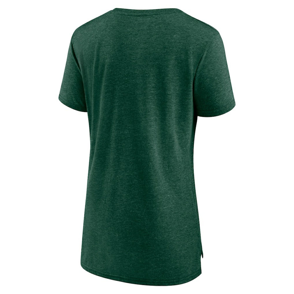 Milwaukee Bucks Women's League Leader Tri-Blend T-Shirt Hunter Green