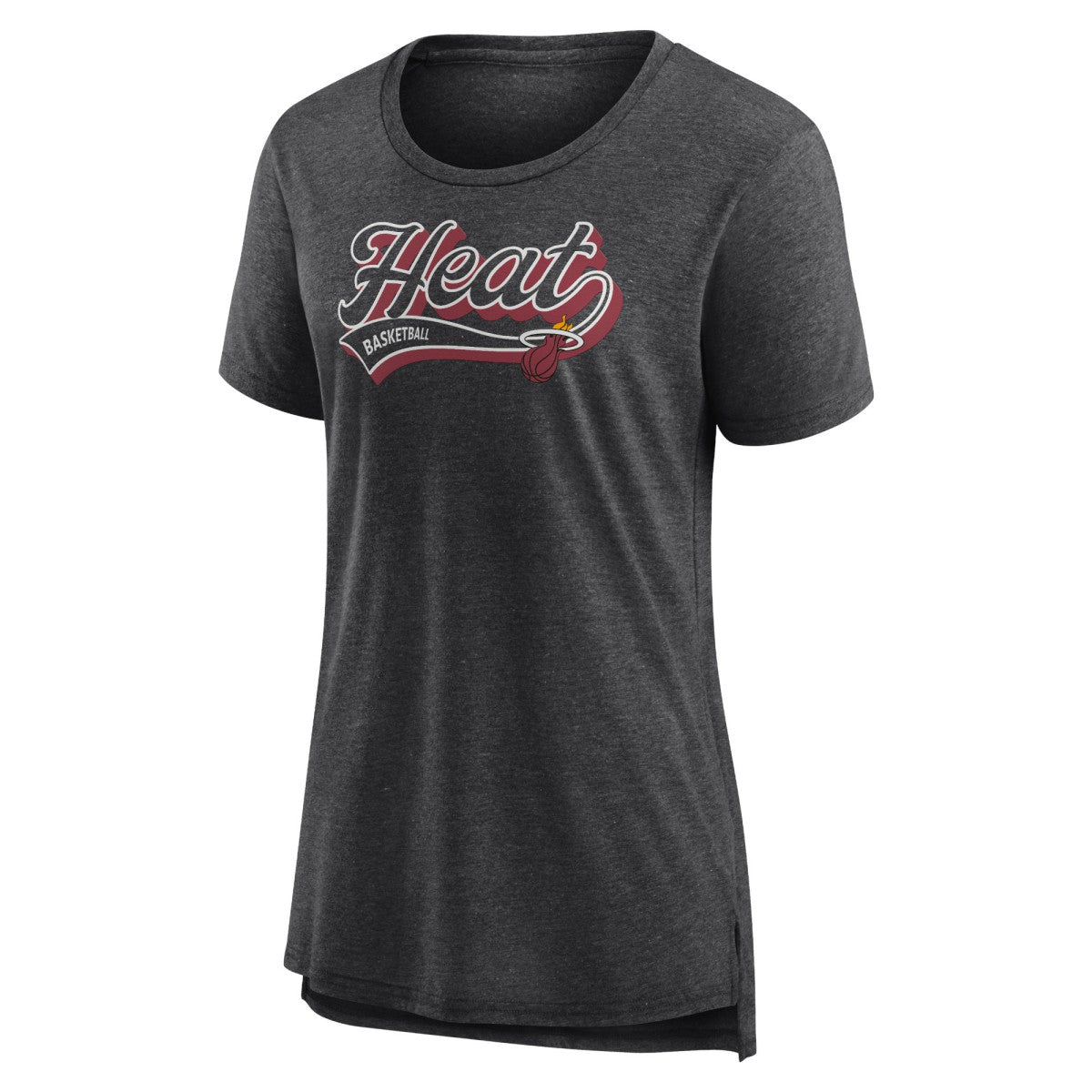 Miami Heat Women's League Leader Tri-Blend T-Shirt Heather Charcoal