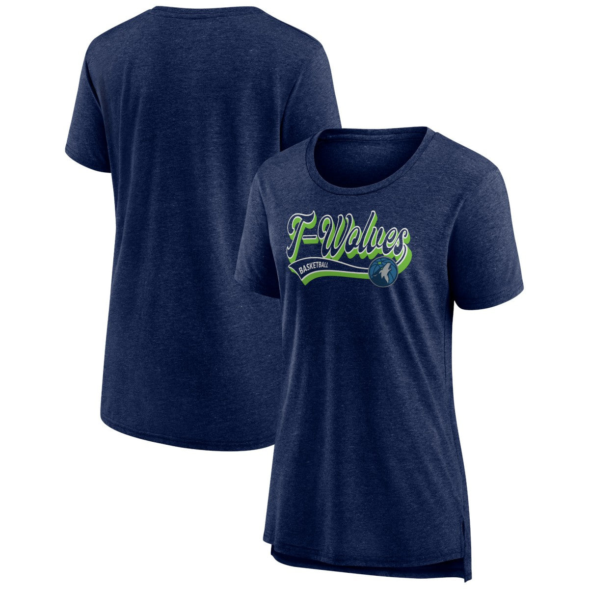 Minnesota Timberwolves Women's League Leader Tri-Blend T-Shirt Heather Navy