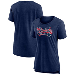 Washington Wizards Women's League Leader Tri-Blend T-Shirt Heather Navy