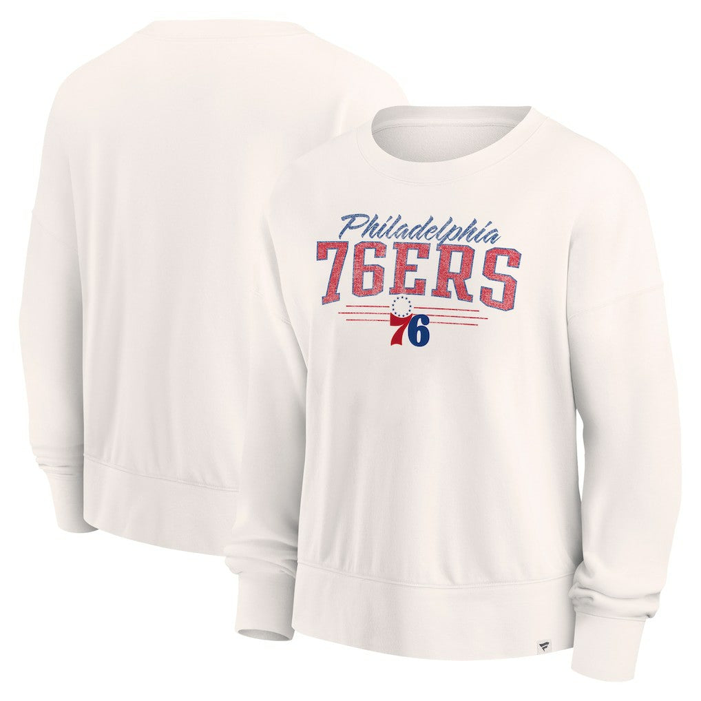 Philadelphia 76ers Women's Close the Game Pullover Sweatshirt Cream