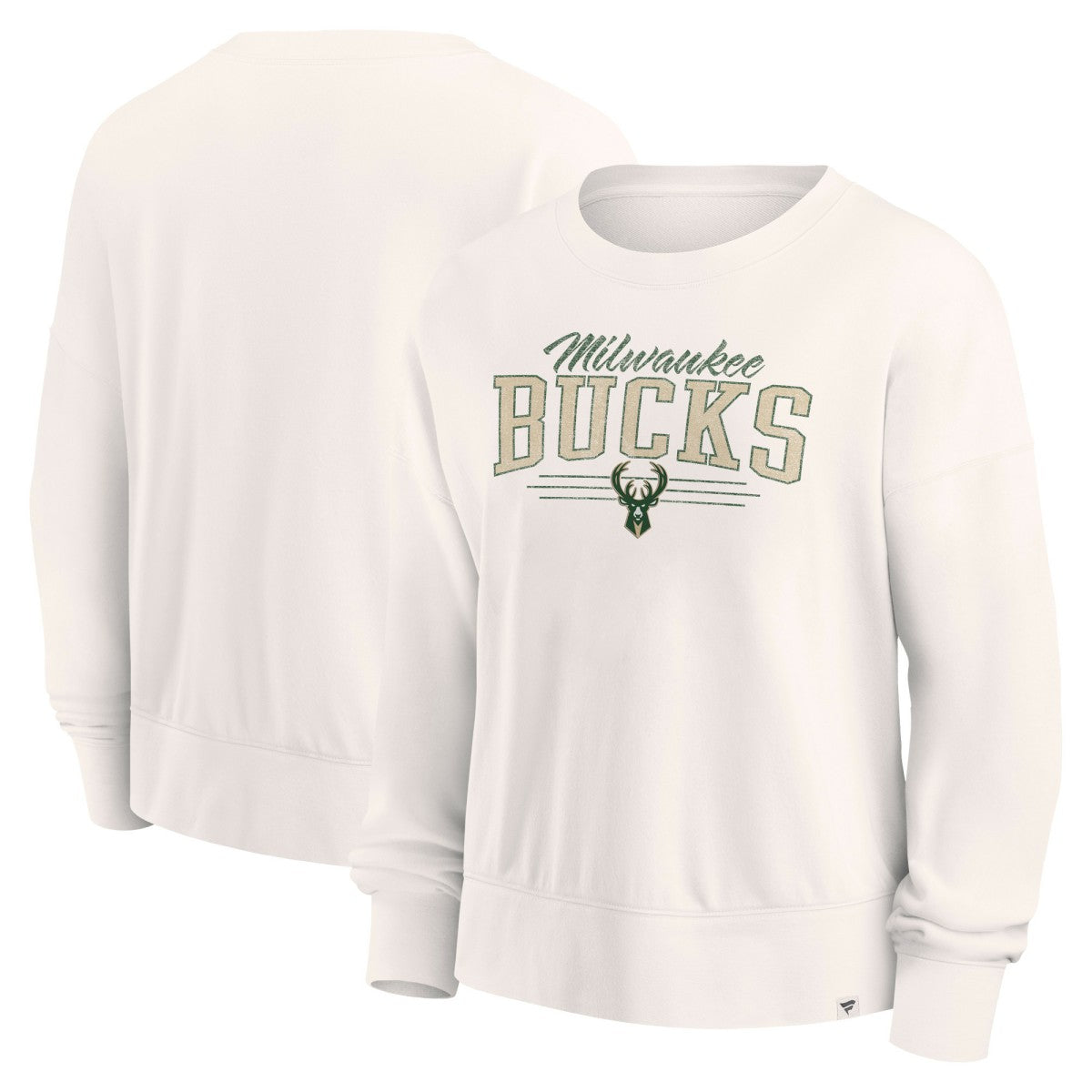 Milwaukee Bucks Women's Close the Game Pullover Sweatshirt Cream