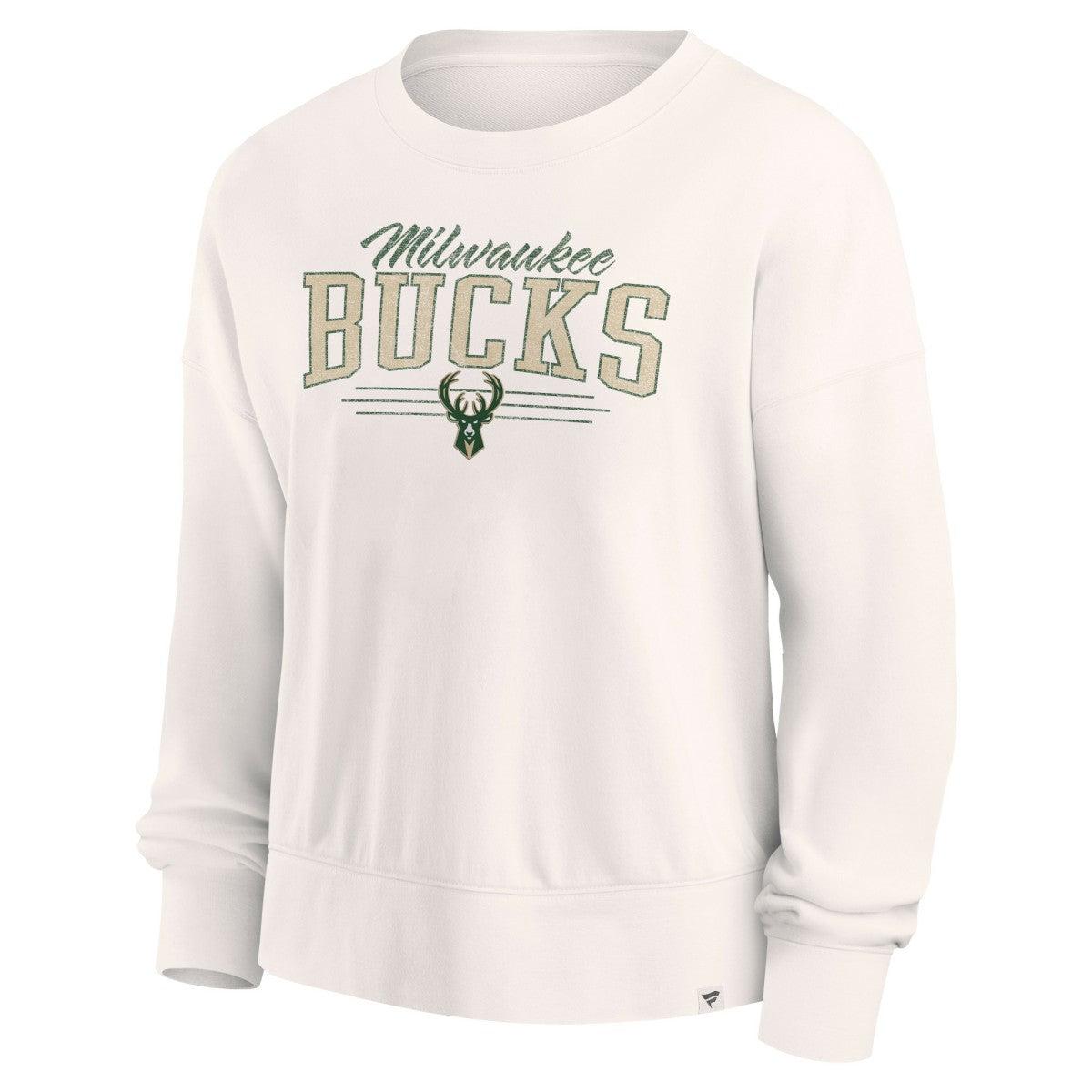 Milwaukee Bucks Women's Close the Game Pullover Sweatshirt Cream
