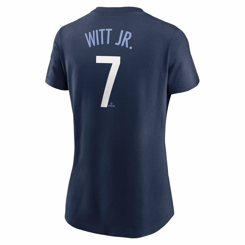 Bobby Witt Jr. Kansas City Royals Nike Women's City Connect Fuse Name & Number T-Shirt - Navy T-shirts