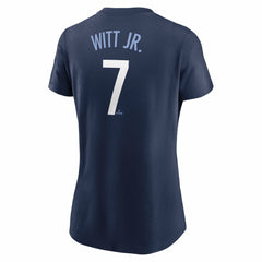 Bobby Witt Jr. Kansas City Royals Nike Women's City Connect Fuse Name & Number T-Shirt - Navy T-shirts