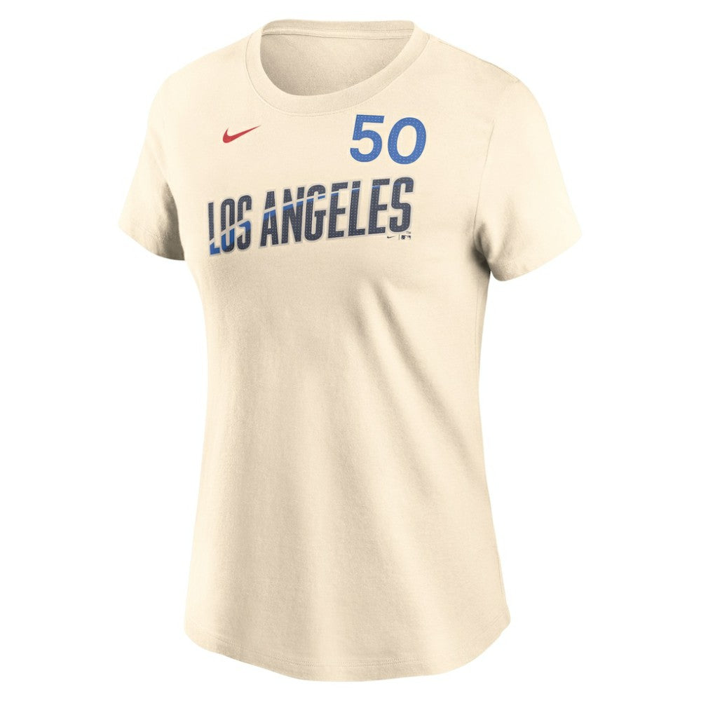 Mookie Betts Los Angeles Dodgers Nike Women's 2024 City Connect Fuse Name & Number T-Shirt - Navy T-shirts