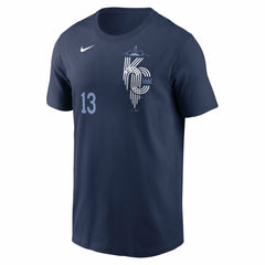 Salvador Perez Kansas City Royals Nike 2024 City Connect Fuse Name & Number T-Shirt - Navy T-shirts