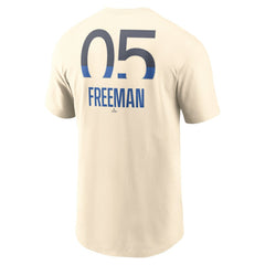 Freddie Freeman Los Angeles Dodgers Nike 2024 City Connect Fuse Name & Number T-Shirt - Cream T-shirts