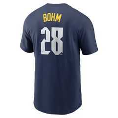 Alec Bohm Philadelphia Phillies Nike 2024 City Connect Fuse Name & Number T-Shirt - Navy T-shirts