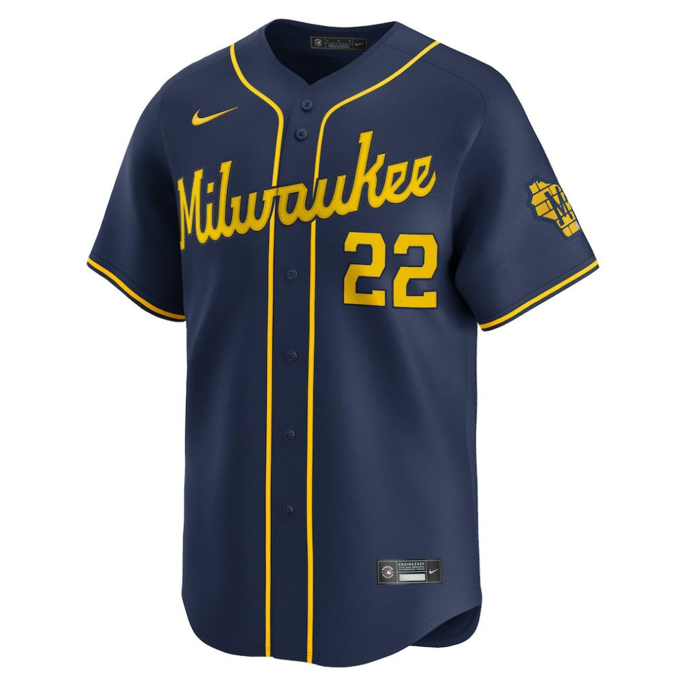 Christian Yelich Milwaukee Brewers Nike Alternate Limited Player Jersey – Navy Jerseys