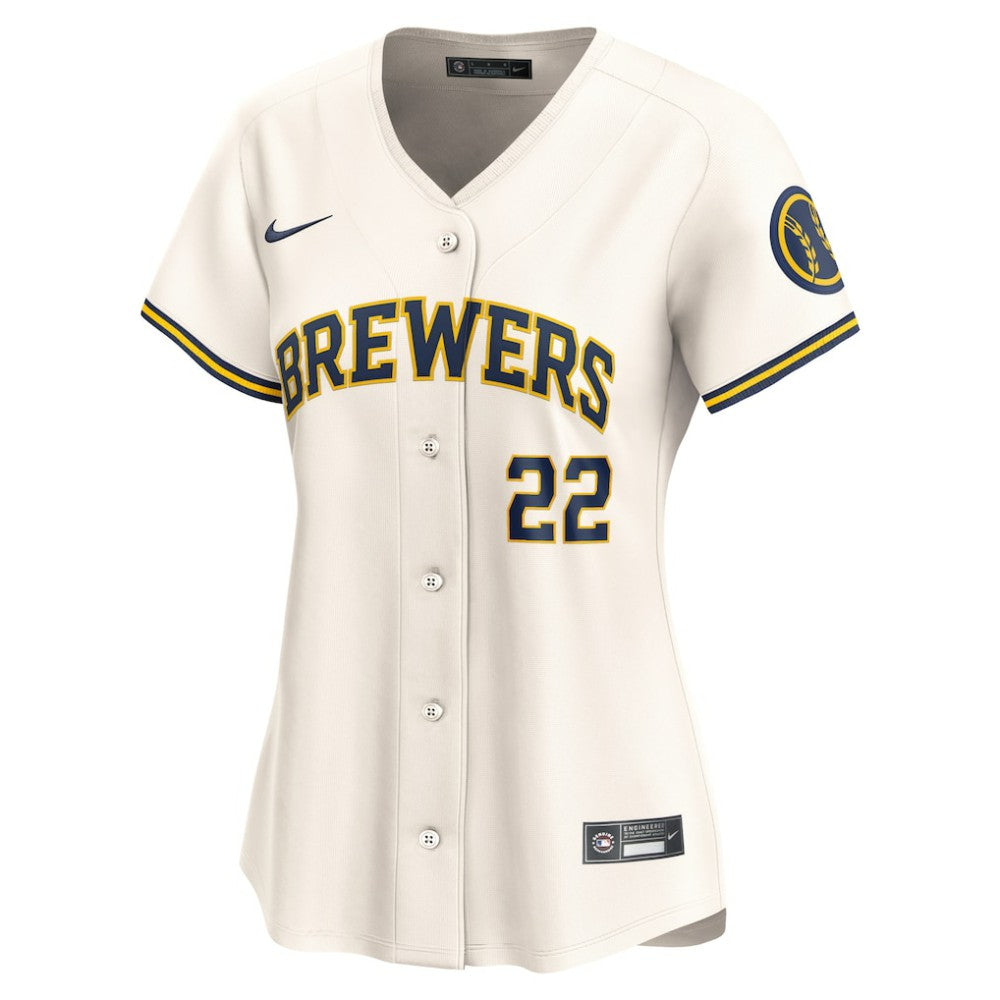 Christian Yelich Milwaukee Brewers Nike Women's Home Limited Player Jersey - Cream Jerseys