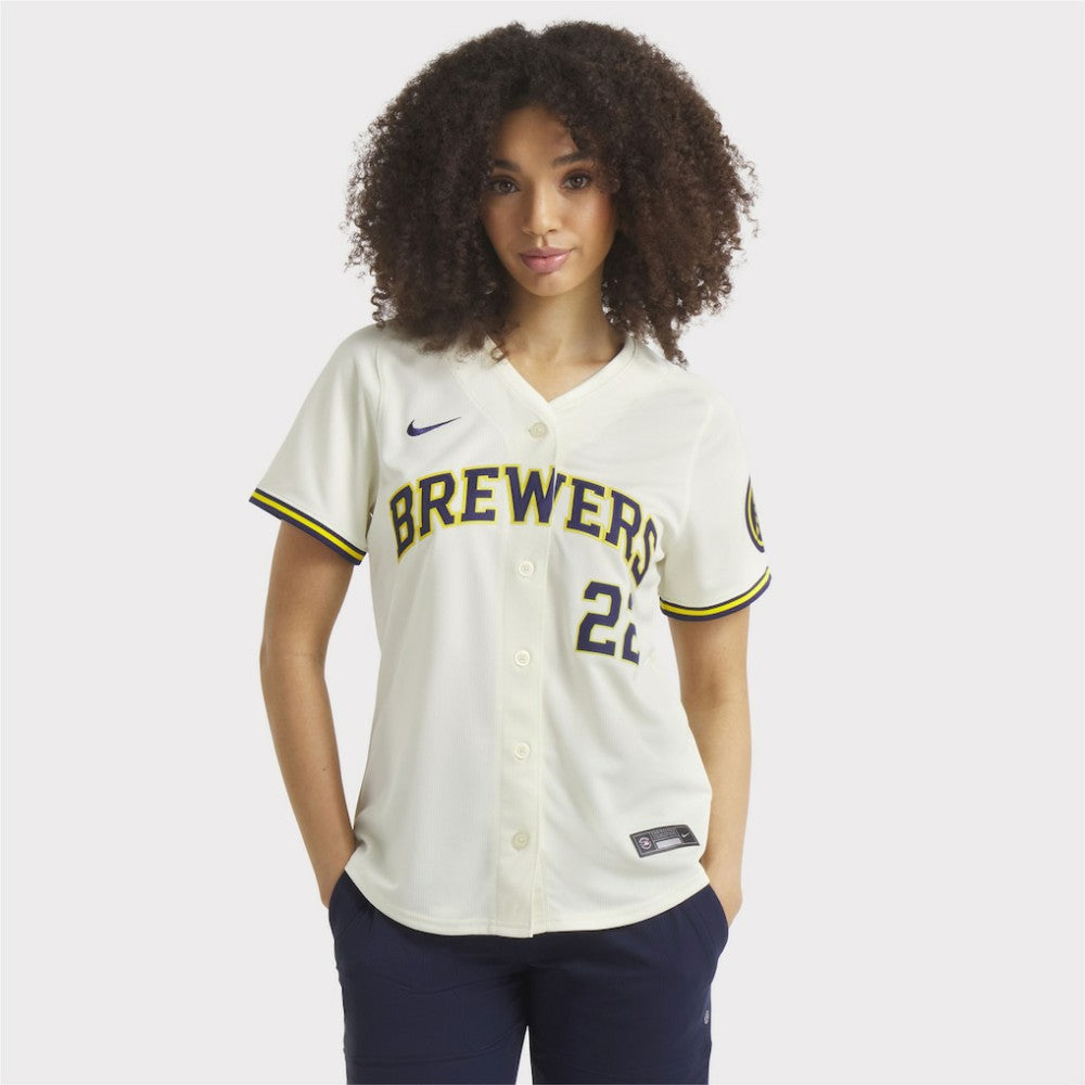 Christian Yelich Milwaukee Brewers Nike Women's Home Limited Player Jersey - Cream Jerseys