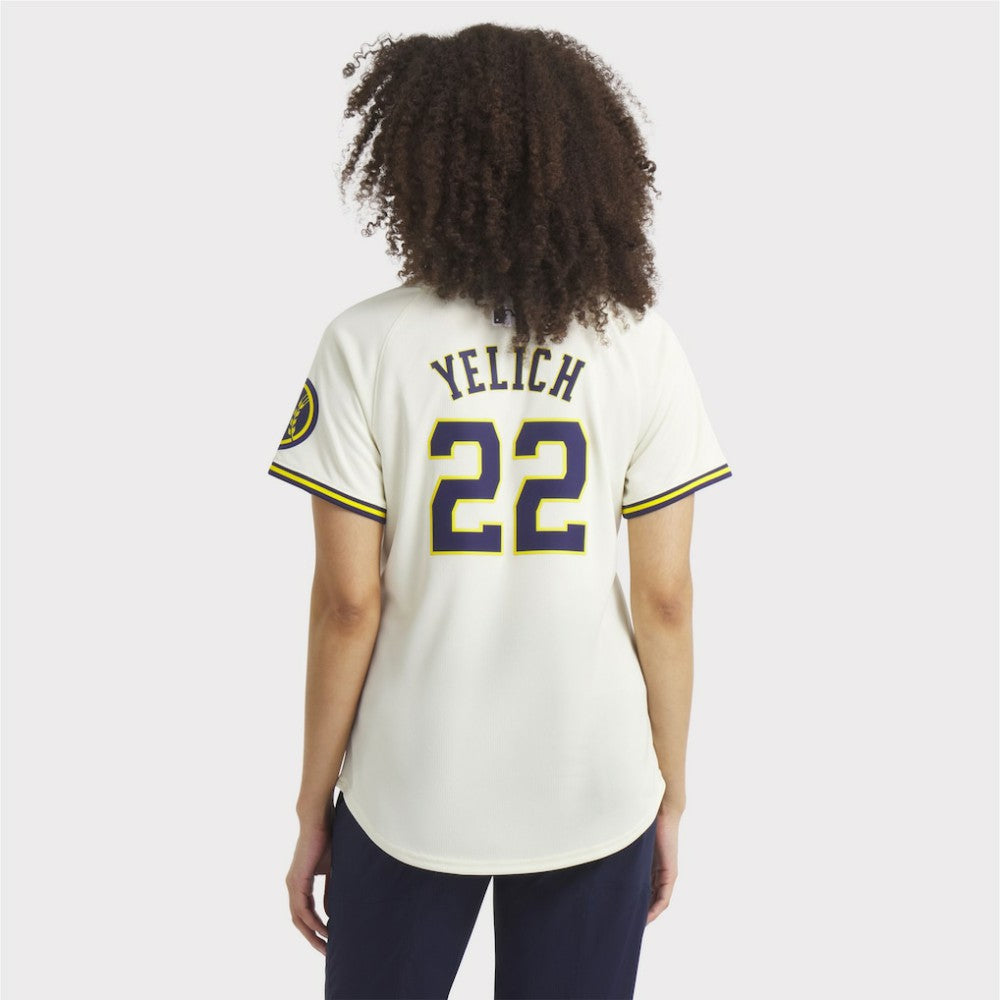 Christian Yelich Milwaukee Brewers Nike Women's Home Limited Player Jersey - Cream Jerseys