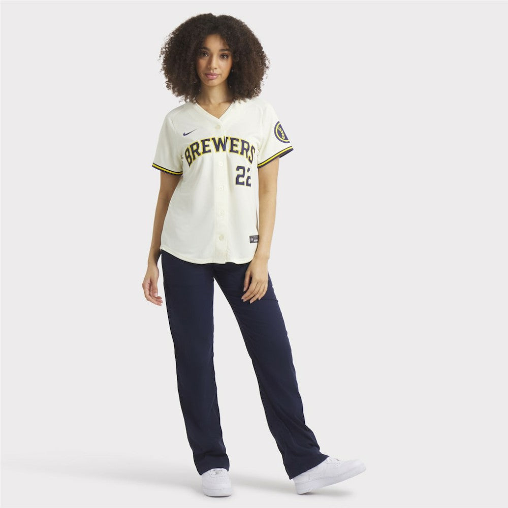 Christian Yelich Milwaukee Brewers Nike Women's Home Limited Player Jersey - Cream Jerseys