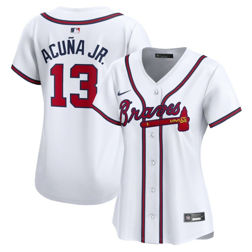 Ronald Acuna Atlanta Braves Nike Women's Home Limited Player Jersey - White Jerseys