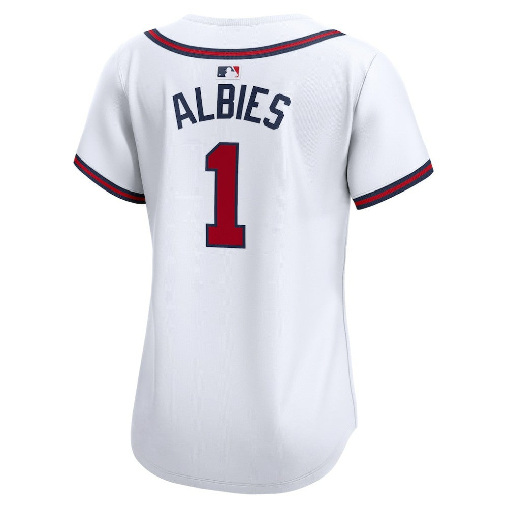 Ozzie Albies Atlanta Braves Nike Women's Home Limited Player Jersey - White Jerseys