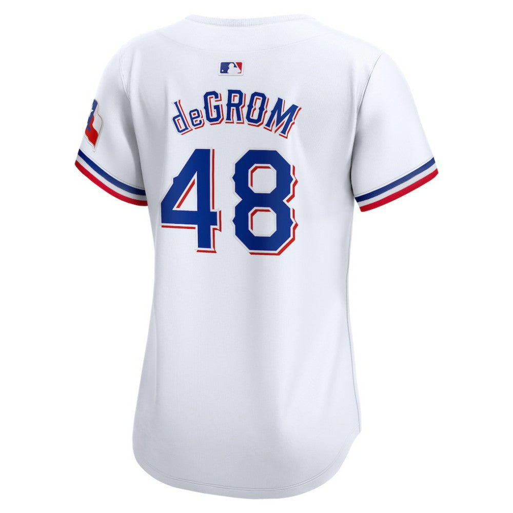 Jacob deGrom Texas Rangers Nike Women's Home Limited Player Jersey - White Jerseys