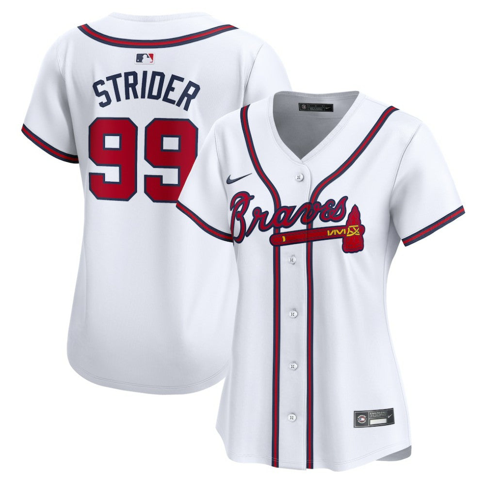 Spencer Strider Atlanta Braves Nike Women's  Home Limited Player Jersey - White Jerseys