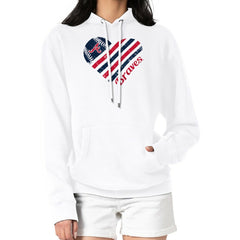 Atlanta Braves G-III 4Her by Carl Banks Women's Heart Fleece Pullover Hoodie - White Hoodies