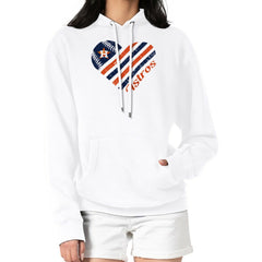 Houston Astros G-III 4Her by Carl Banks Women's Heart Fleece Pullover Hoodie - White Hoodies
