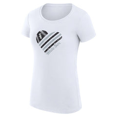 Chicago White Sox G-III 4Her by Carl Banks Women's Super-Slim Fit Lightweight Heart Graphic T-Shirt - White T-shirts